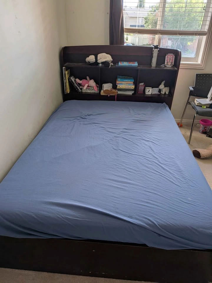 Full Size Storage Bed with Bookcase Headboard - photo 2