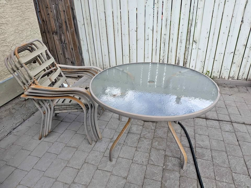Patio table and chairs