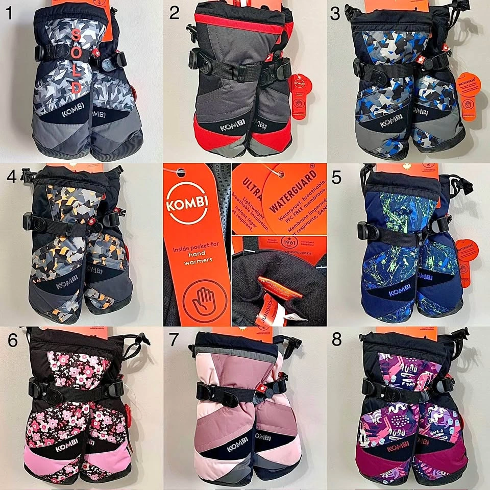 Kombi Kids Winter Mitts/Mittens Age 6-12 NEW