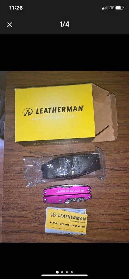 Leatherman Xe6 Purple New in Box with Logo and Sheath