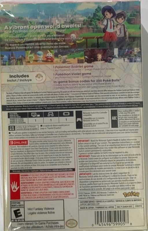 Nintendo Switch Pokémon Scarlet and Pokémon Violet Double Pack - photo 3