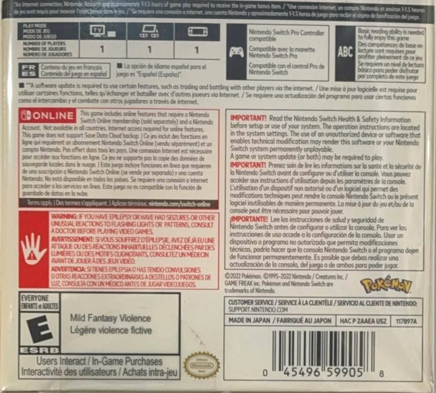 Nintendo Switch Pokémon Scarlet and Pokémon Violet Double Pack - photo 5