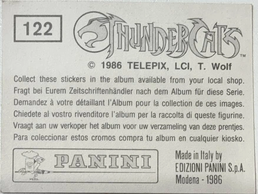 1986 Telepix, Panini THUNDERCATS Sticker Lot, Made in Italy - photo 2