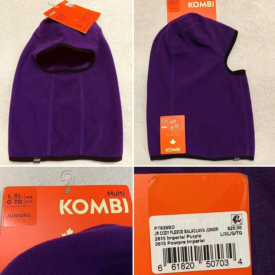 Kombi Kids Winter Knit Hat or Fleece Balaclava (Age 6-12) NEW - photo 2