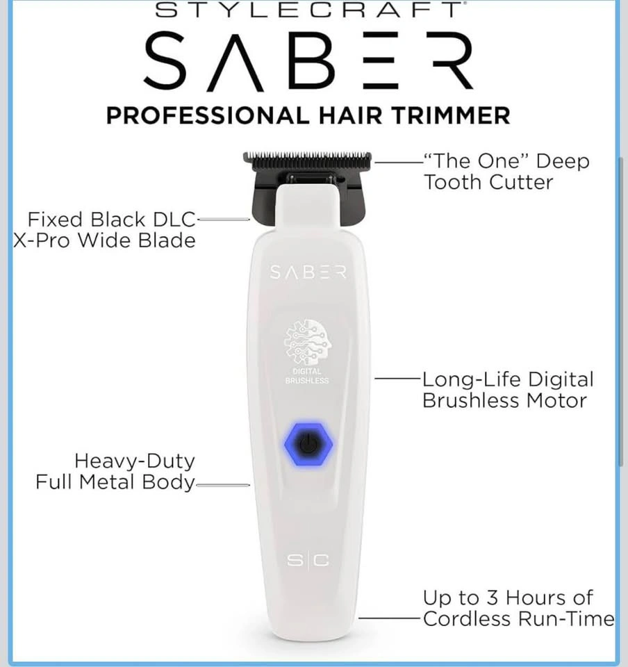 StyleCraft Saber Trimmer White Ghost Limited Edition Cordless - - photo 4