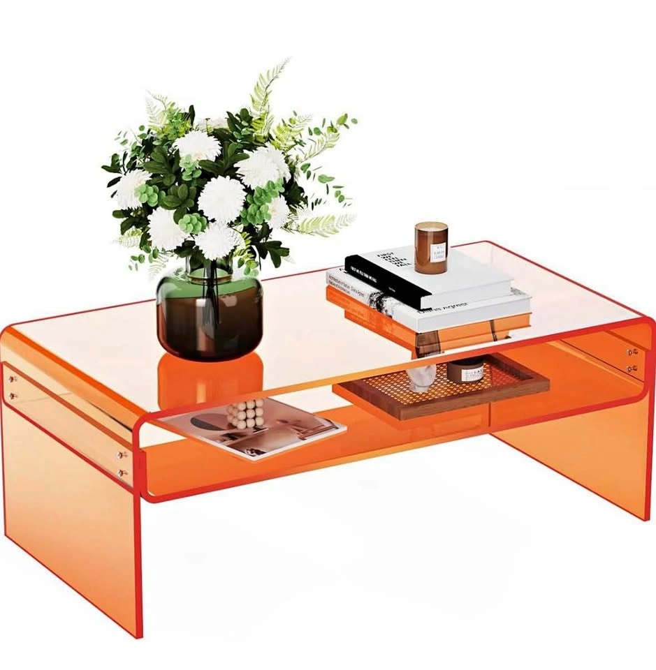 Acrylic Coffee Table, Transparent Clear Coffee Table