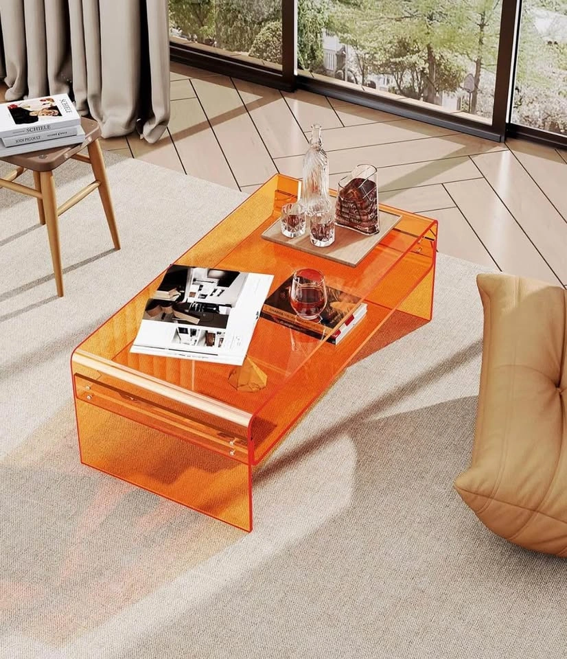 Acrylic Coffee Table, Transparent Clear Coffee Table - photo 2