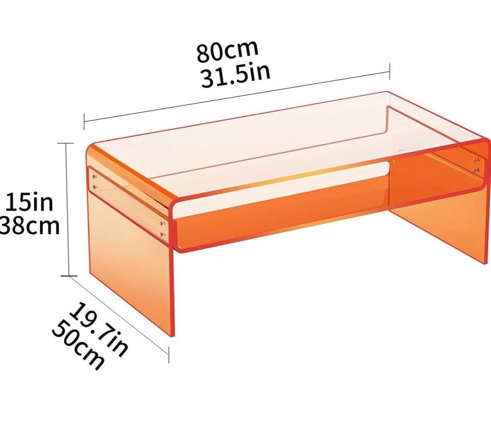 Acrylic Coffee Table, Transparent Clear Coffee Table - photo 3