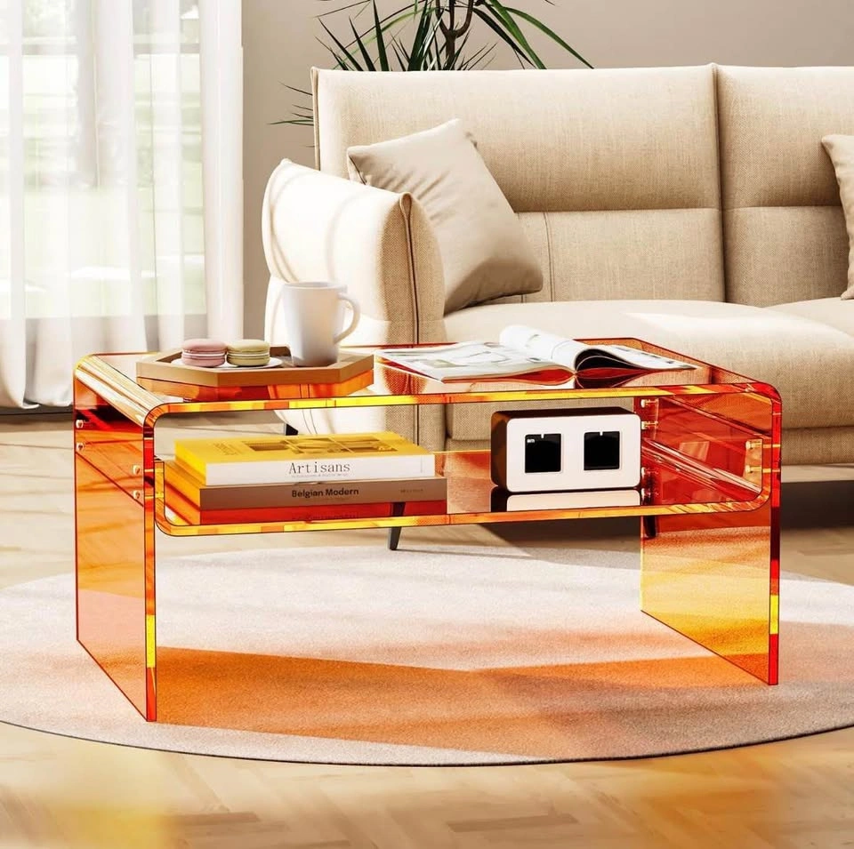 Acrylic Coffee Table, Transparent Clear Coffee Table - photo 4