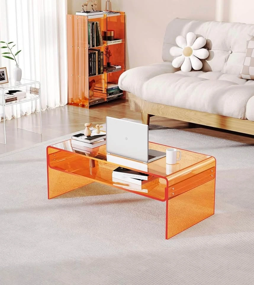 Acrylic Coffee Table, Transparent Clear Coffee Table - photo 5