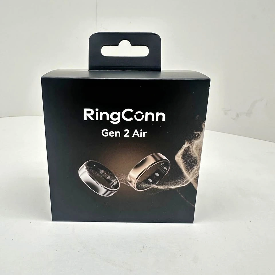 RingConn Gen 2 Air, Ultra-Thin AI Smart Ring, Size 8, Galaxy Sil
