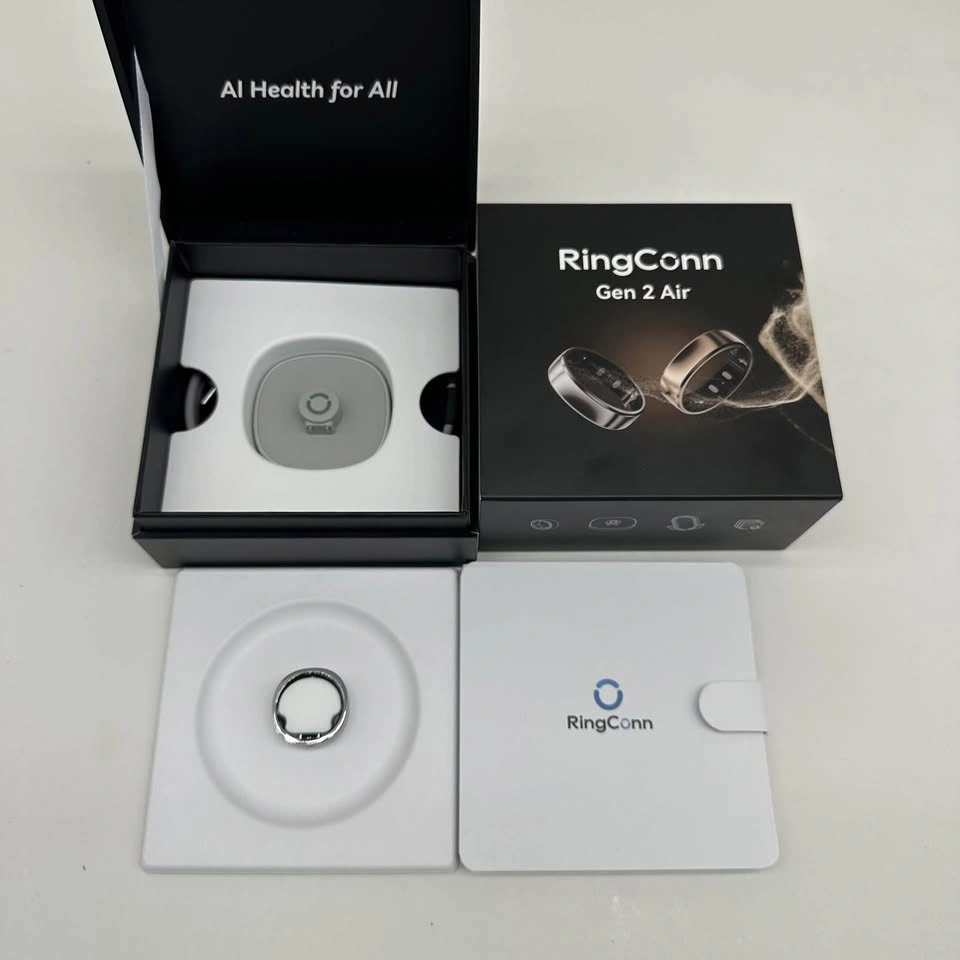RingConn Gen 2 Air, Ultra-Thin AI Smart Ring, Size 8, Galaxy Sil - photo 2