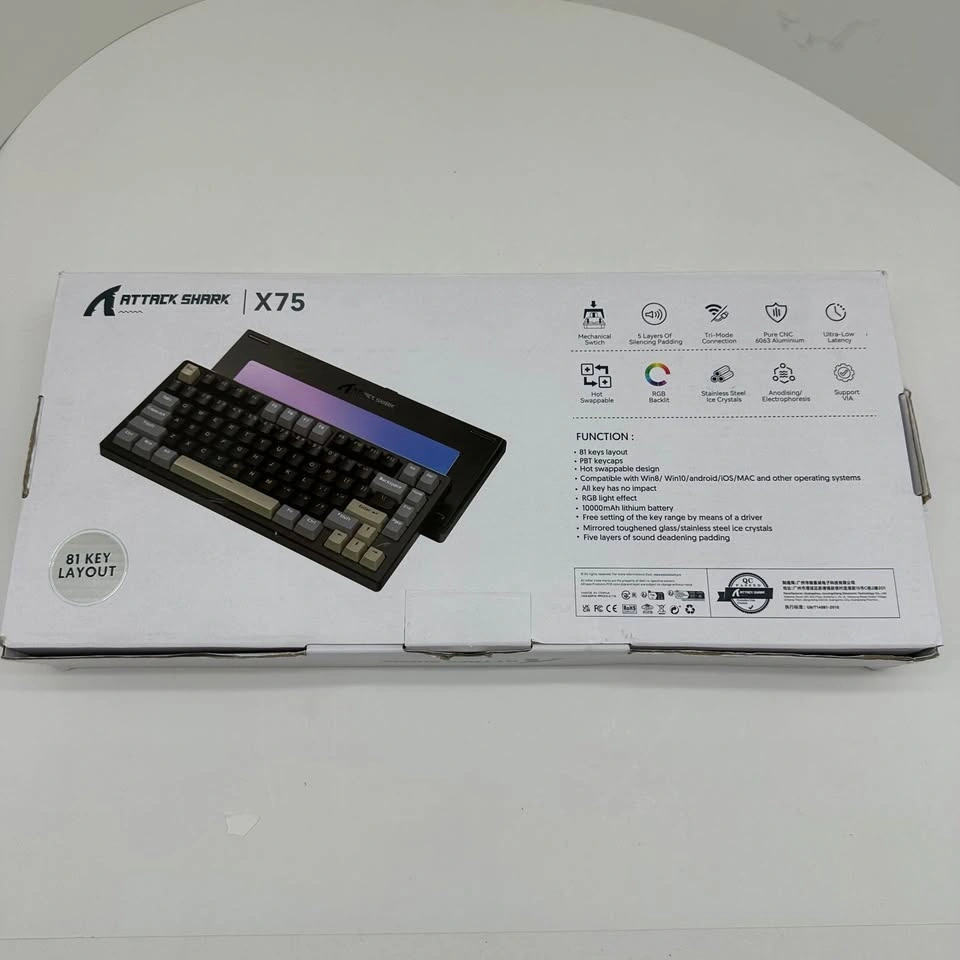 Attack Shark X75 81-Key Mechanical Keyboard - photo 4