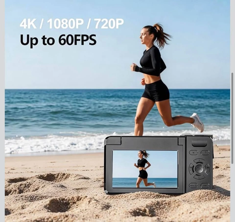 4K Digital Camera 64MP Autofocus 3.0'' 180° Flip Screen Portable - photo 4