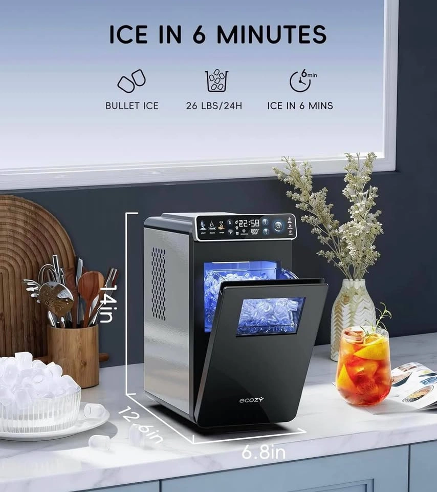 ecozy Ice Makers Countertop with Full-Color Panel & Timer - photo 3