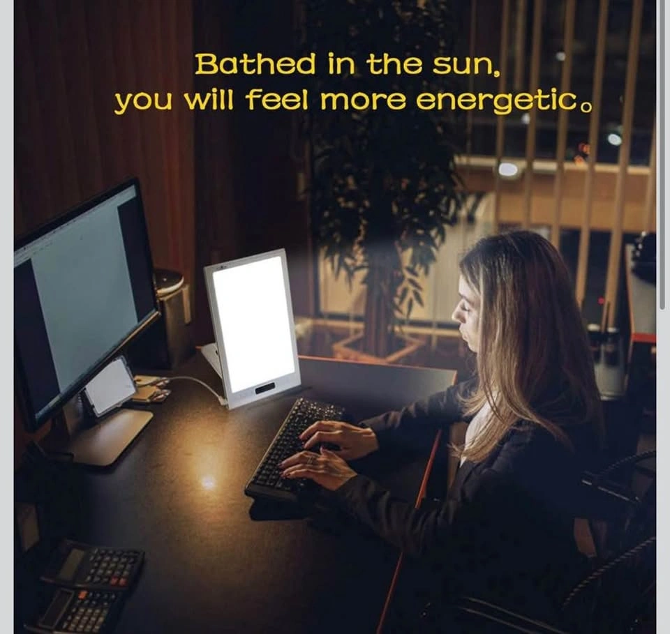 Light Therapy Lamp Alarm Clock 12000 Lux with Sunrise Sunset Sim - photo 3