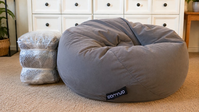 Anuwaa Giant XXXL Memory Foam Bean Bag Chair w/ Extra Foam - photo 2