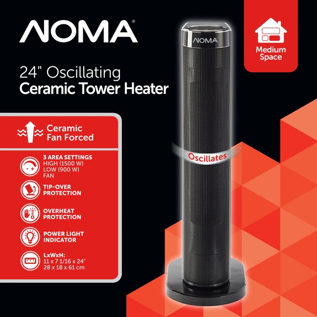 NOMA Digital Tower Ceramic Heater w/Remote Control & Thermostat - photo 4
