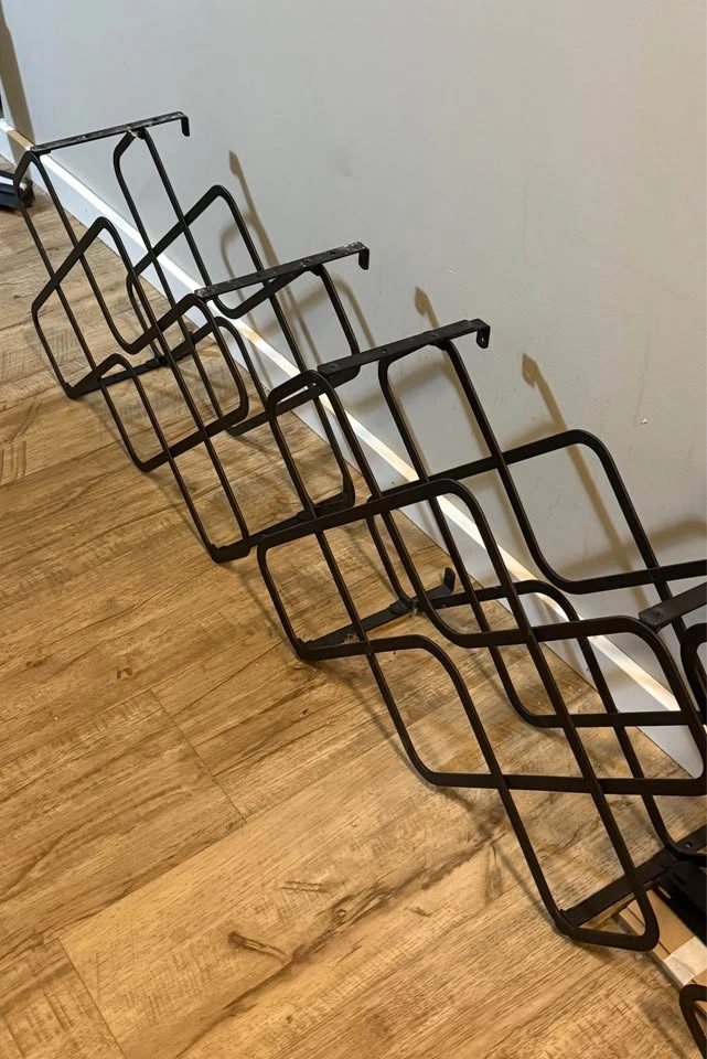 4 Black Rod Iron Wine Racks - photo 3