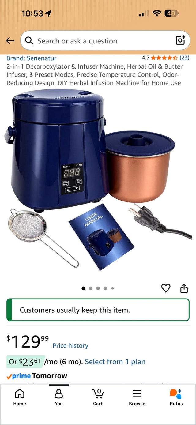 Senenatur 2-in-1 Decarboxylator & Infuser Machine BNIB