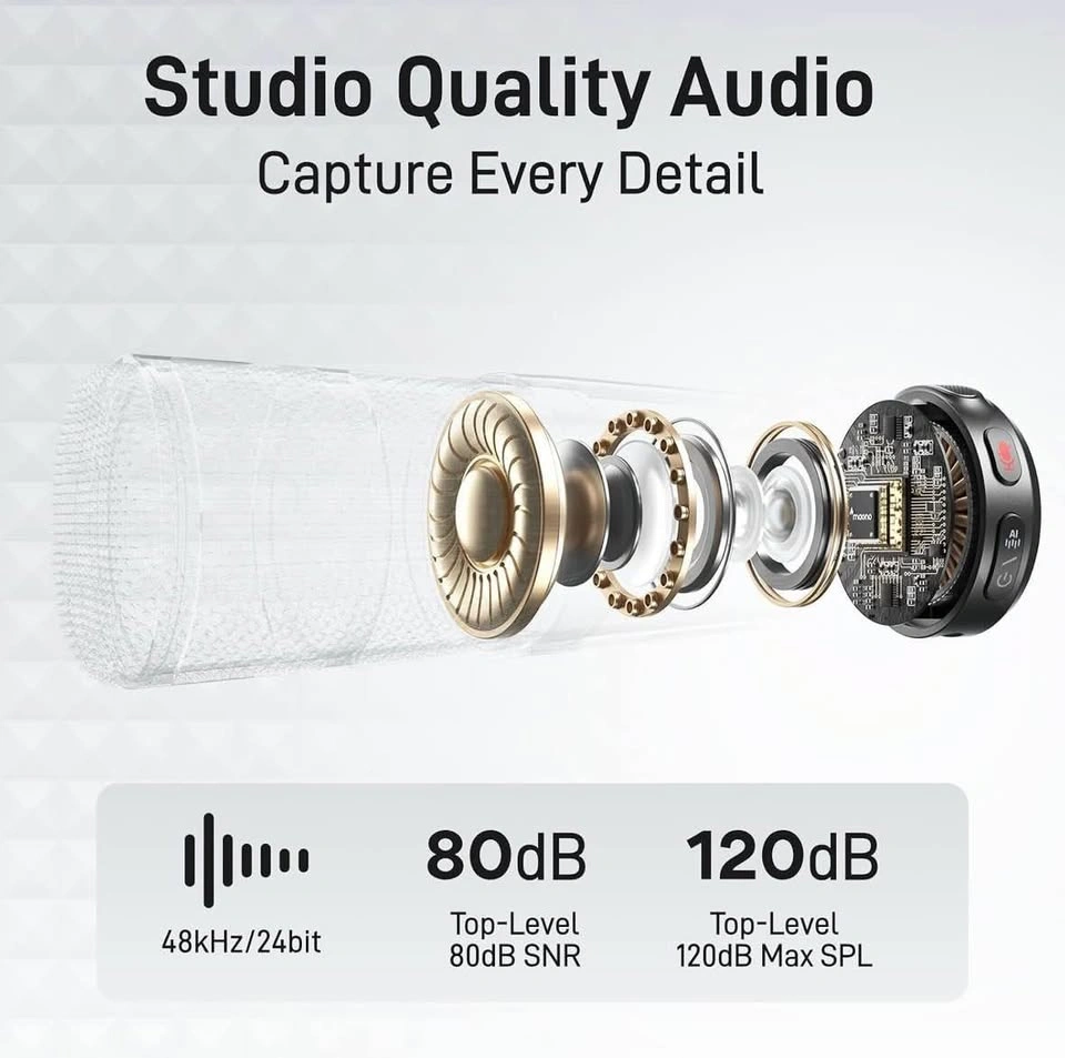 MAONO Wave T5 Wireless Lavalier Mini Microphone for iPhone - photo 2
