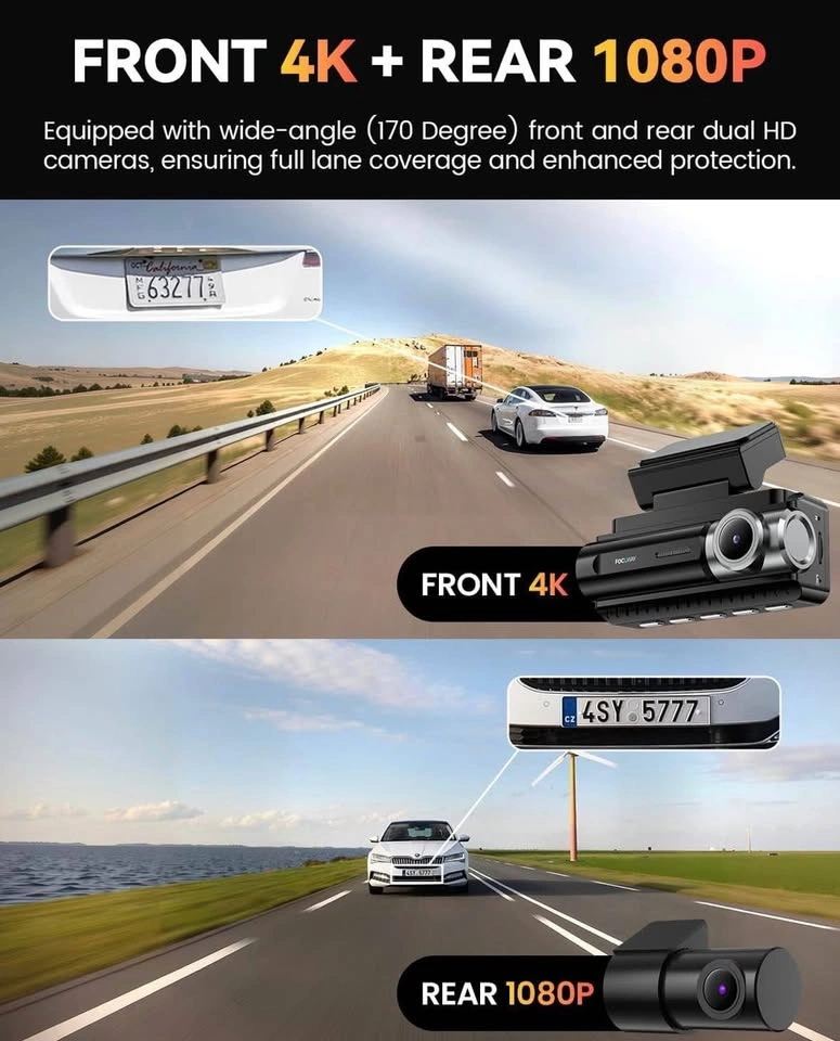 Focuway D2-DUO 4K Dual Dash Cam Front & Rear WiFi - photo 2