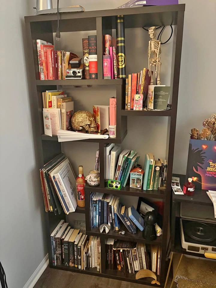 Black bookshelf