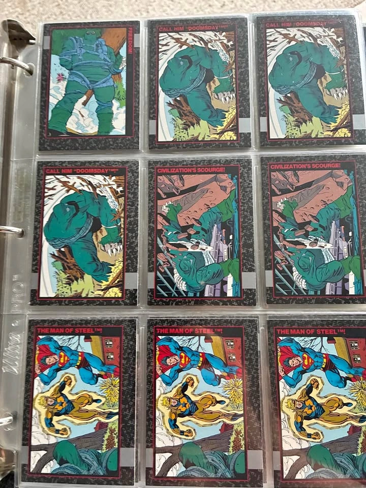 1992 SkyBox Doomsday: The Death of Superman trading cards
