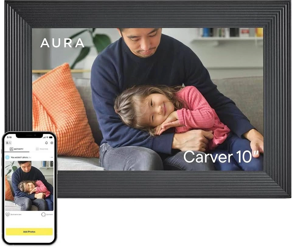 Aura Carver Digital Landscape Display AF900-Black - New Open Box