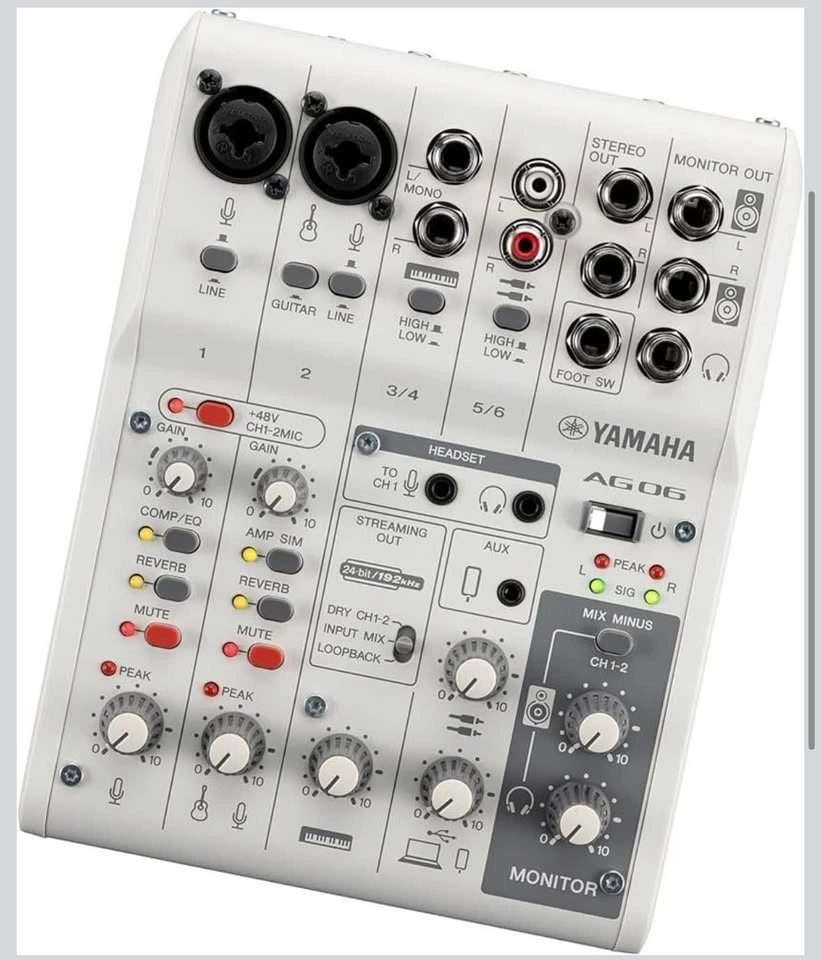 YAMAHA AG03 MK2 white 6ch Live Streaming Mixer USB - photo 2