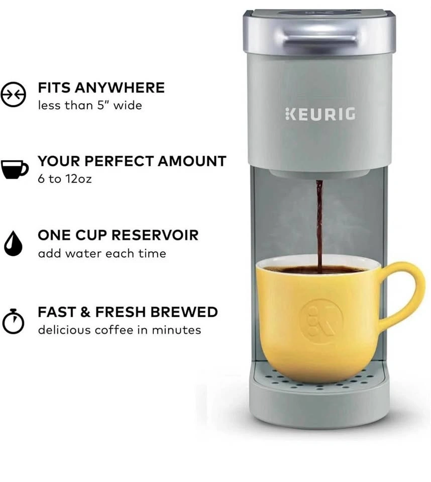 Keurig K-Mini Single Serve Coffee Maker Gray Compact K-Cup Brewe