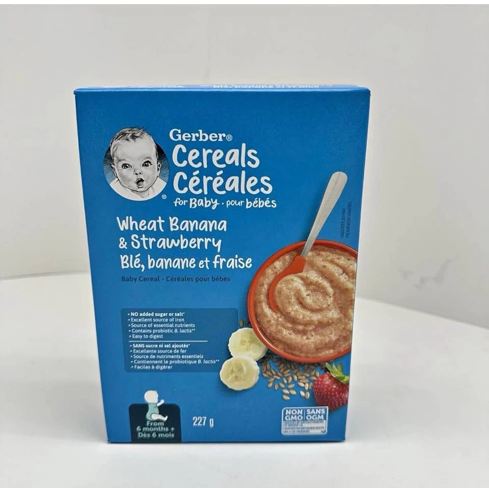 Nestlé Gerber Stage 2 Wheat Banana Strawberry Baby Cereal 4-Pack