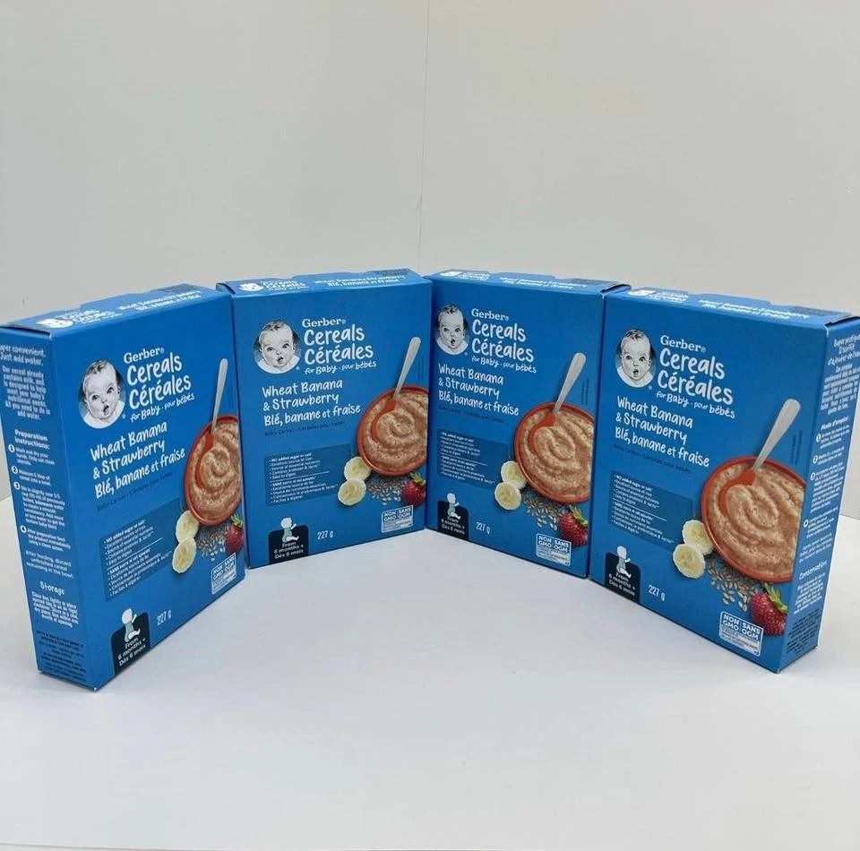 Nestlé Gerber Stage 2 Wheat Banana Strawberry Baby Cereal 4-Pack - photo 2