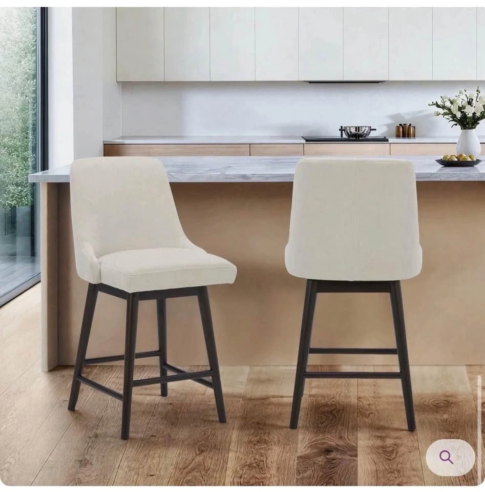Luong 26'' Swivel Counter Stool Cream Velvet - $469 - photo 2