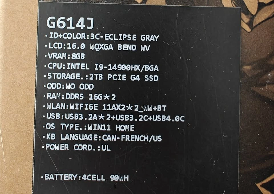 ASUS ROG STIX G16 - i9 / 32 GB RAM / 4070 GPU / 2 TB SSD - photo 4