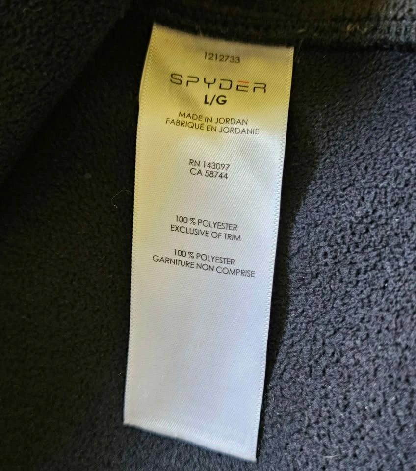 Spyder Men's 1/4 Zip Fleece Pullover Sweater Jacket - Size Large - photo 3