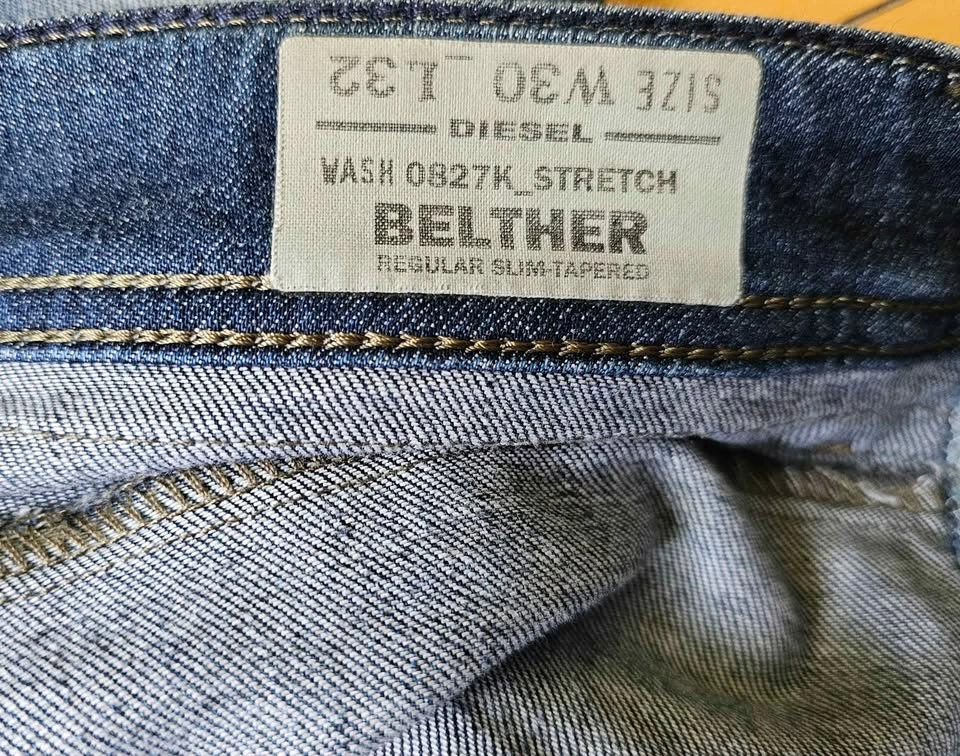 Diesel Belther Regular Slim-Tapered Stretch Jeans - Size W30 L32 - photo 4