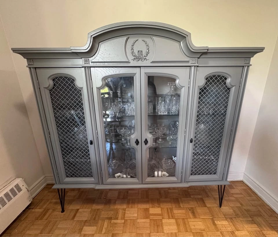 Grey Display Cabinet Hutch - photo 3