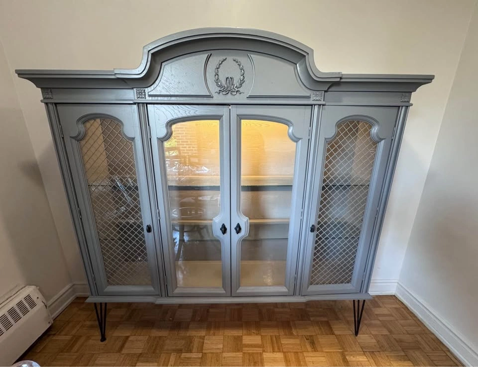 Grey Display Cabinet Hutch - photo 4