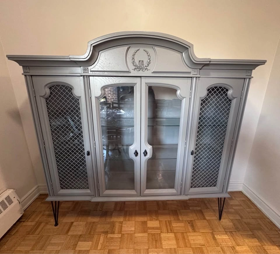 Grey Display Cabinet Hutch - photo 5