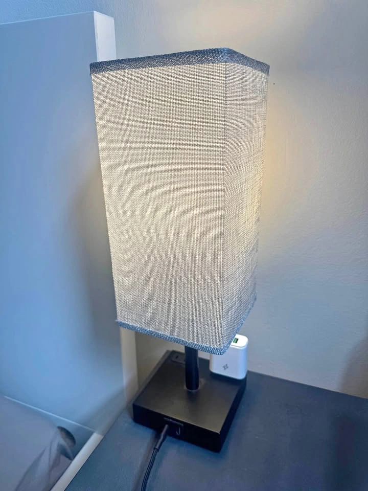 Modern Grey & Black Table Lamp