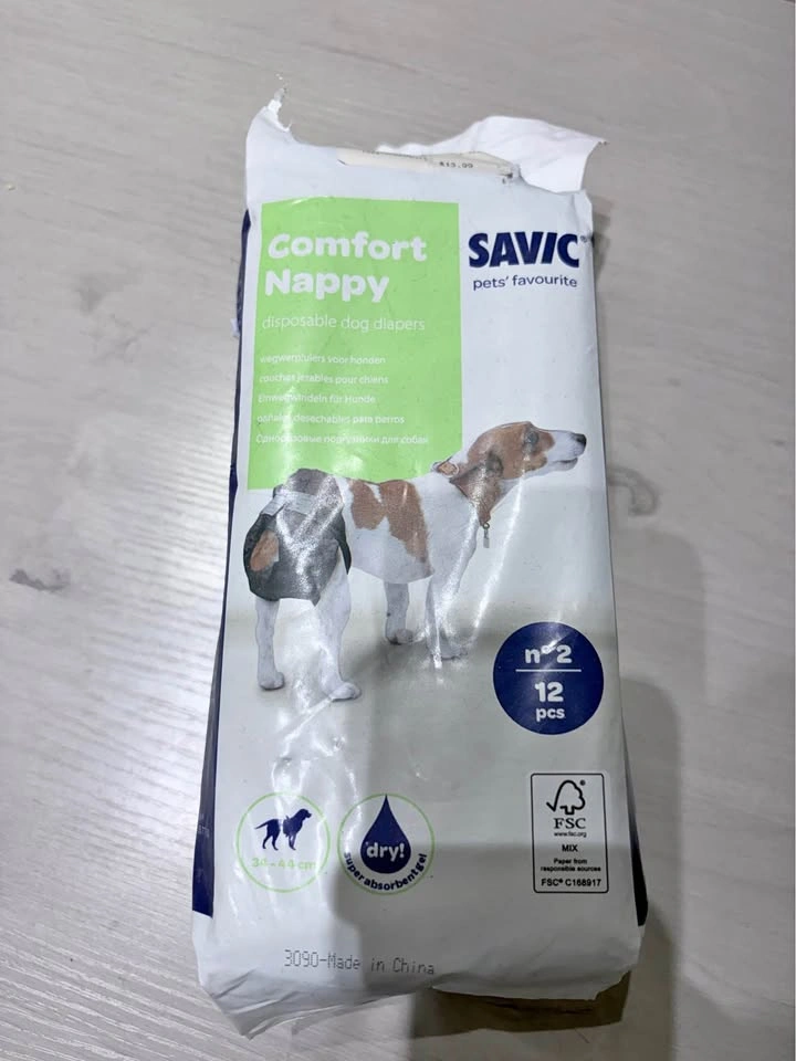 Savic Comfort Nappy Disposable Dog Diapers – Size 2 – $5