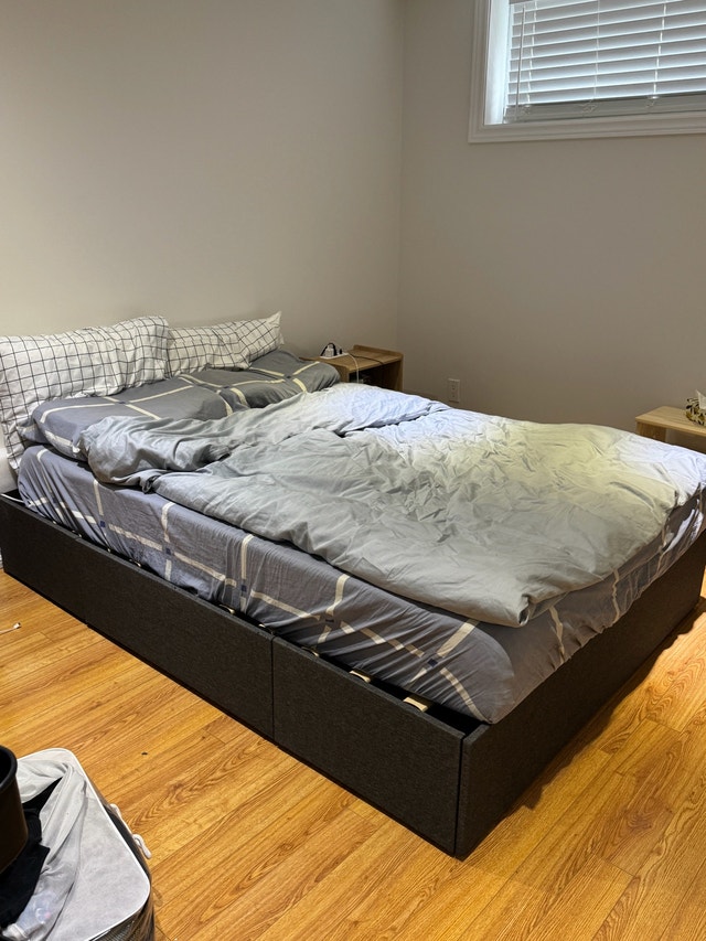 Double/Full Bed Frame with Storage