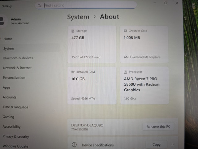 Lenovo T14s Gen 2 Ryzen 7 PRO 5850u/16gb RAM/512GB/Touchscreen - photo 2