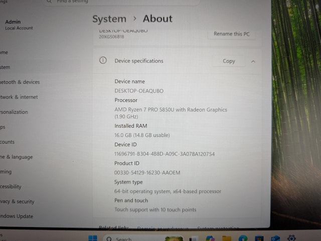 Lenovo T14s Gen 2 Ryzen 7 PRO 5850u/16gb RAM/512GB/Touchscreen - photo 3