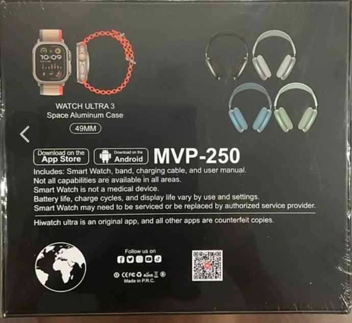 Ultra 3 Premium Edition Smart Watch and Headphones Set - photo 3