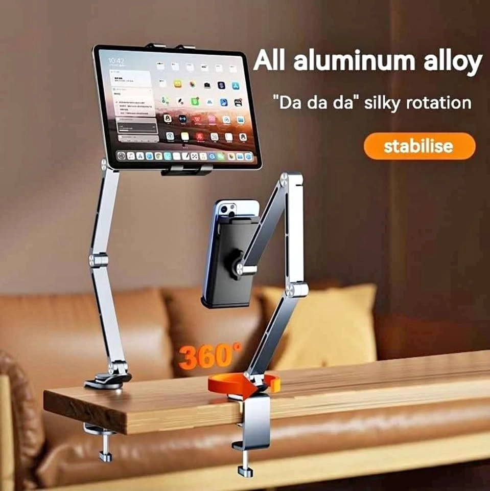 ❤️ Heavy Duty Aluminum Tablet Stand - 360° Rotating Base