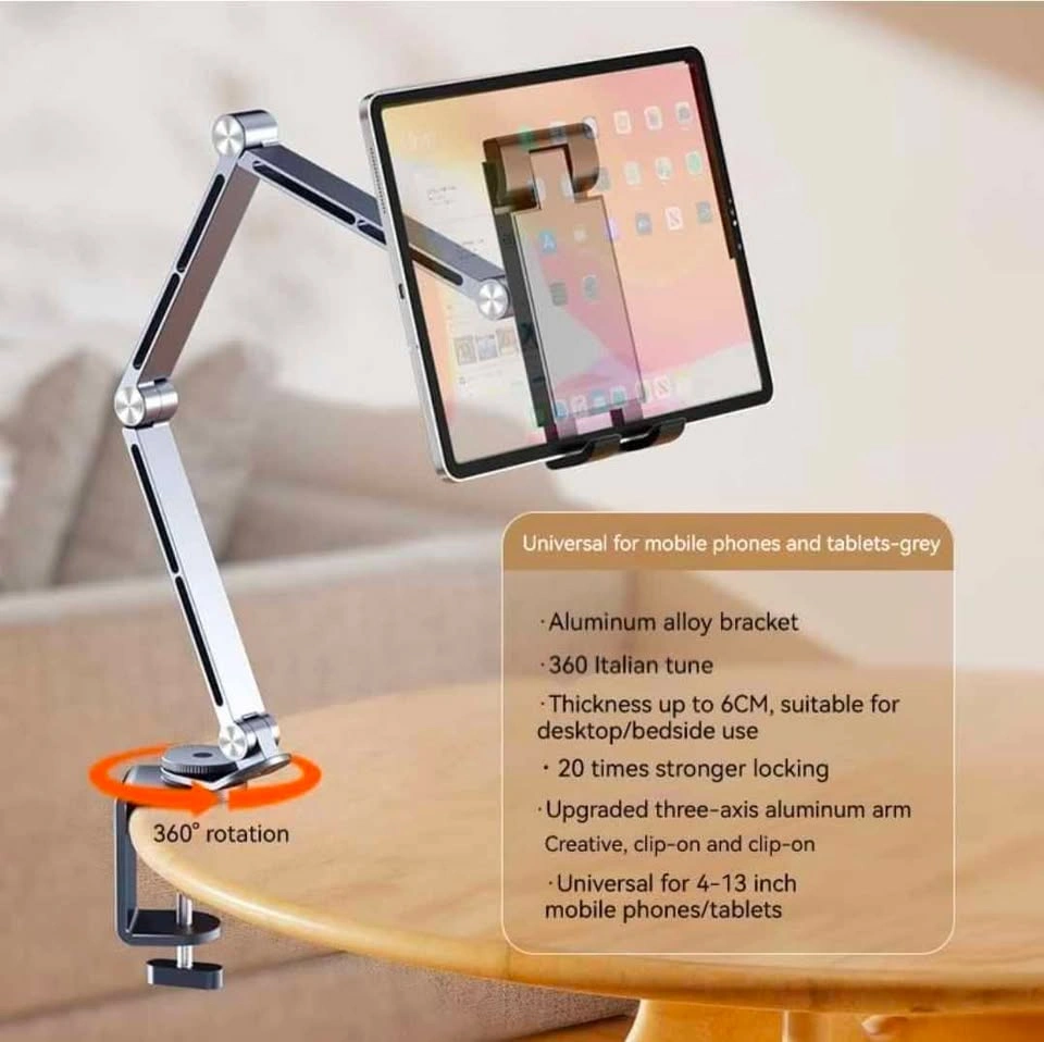 ❤️ Heavy Duty Aluminum Tablet Stand - 360° Rotating Base - photo 3