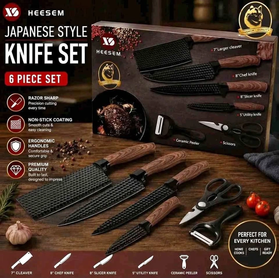 ❤️ Japanese Style 6 Piece Knife Set