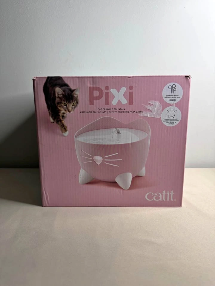 Catit Flower Cat Water Fountain – Pink – Brand New Open Box